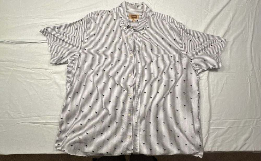The Foundry Supply Co. Men's 2XL Comfort Stretch Short Sleeve Button-Down Shirt